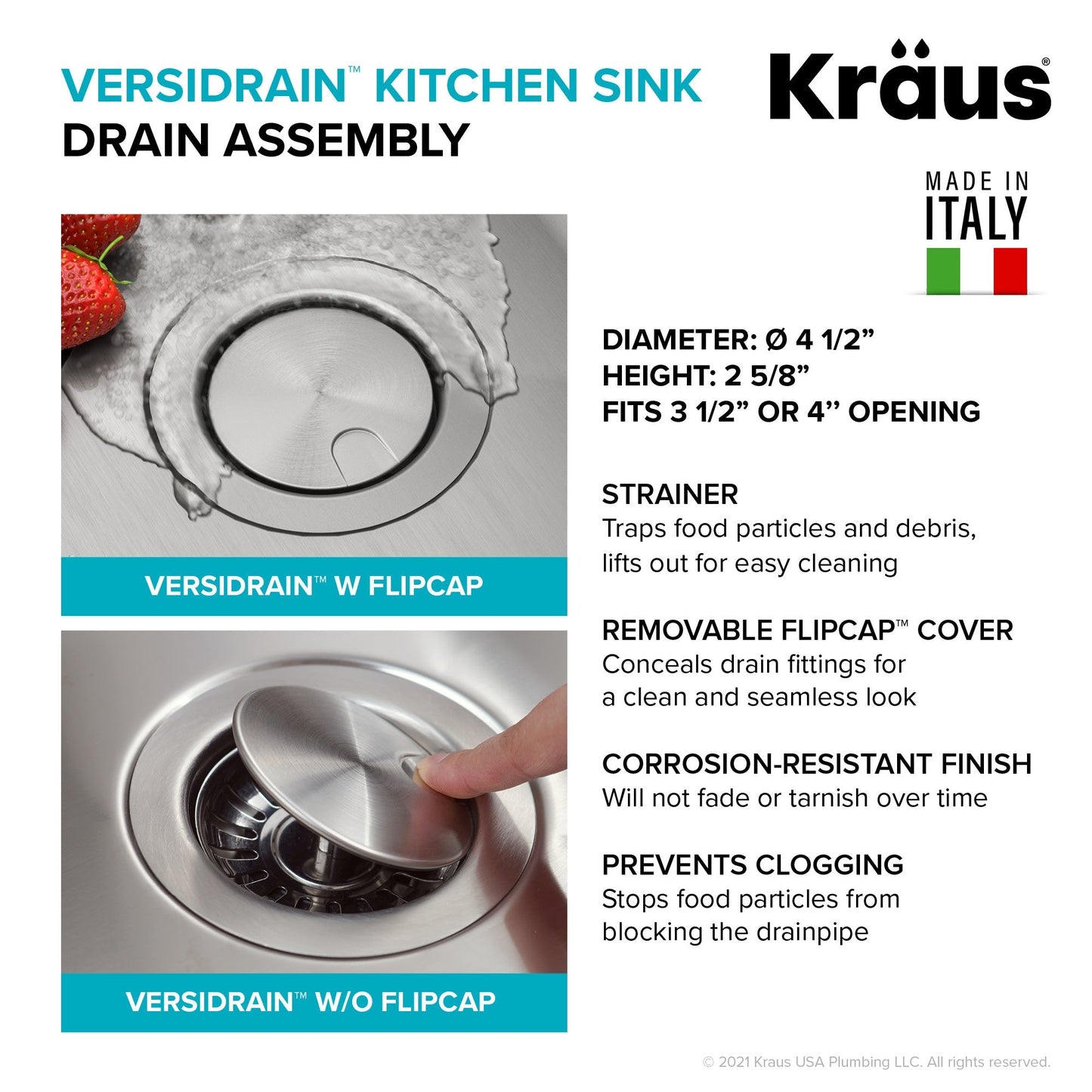 KRAUS Dex 25" Undermount 16 Gauge Stainless Steel Kitchen Sink - KA1US25B