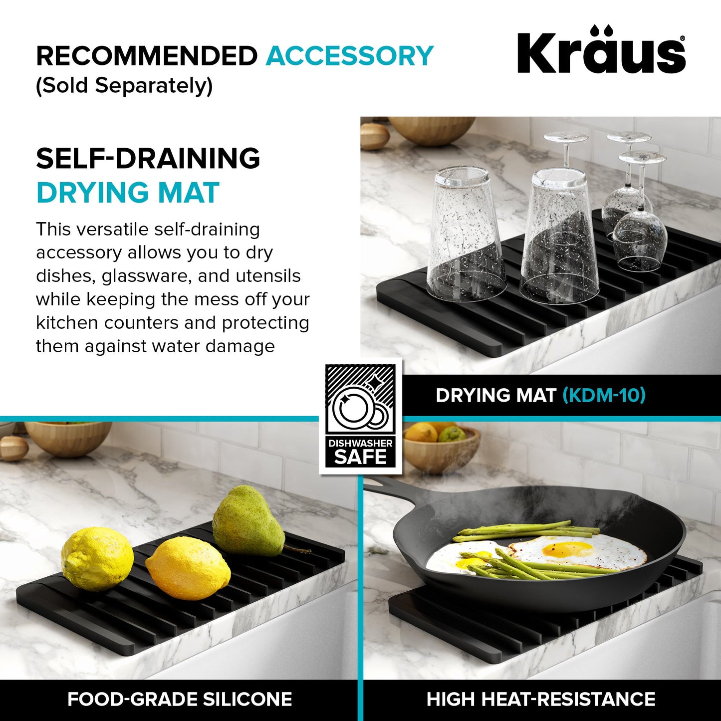KRAUS Kore 28" Undermount Workstation 16 Gauge Stainless Steel Single Bowl Kitchen Sink with Accessories - KWU110-28