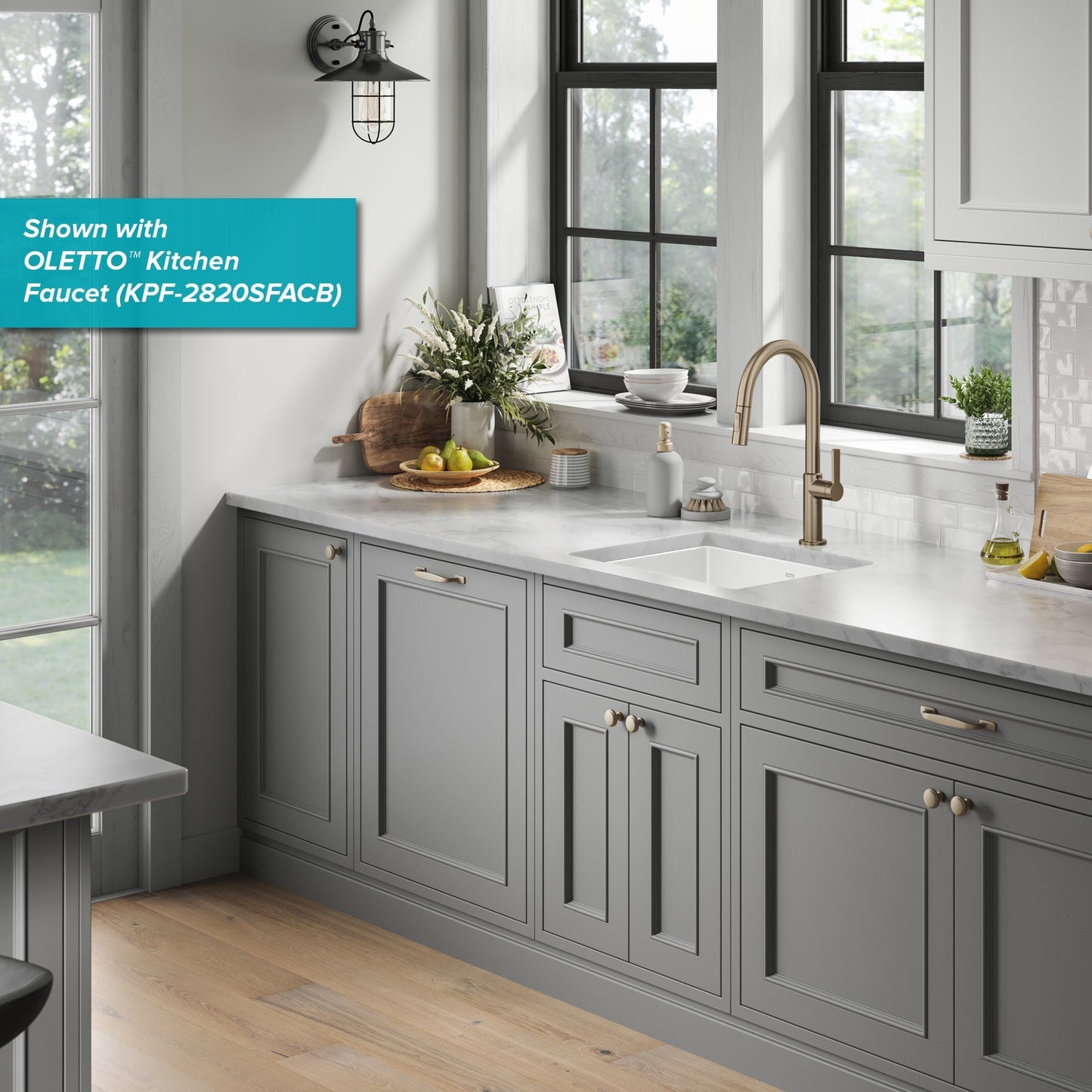 KRAUS Pintura 21" Undermount Enameled Single Bowl Kitchen Sink in White - KE1US21GWH