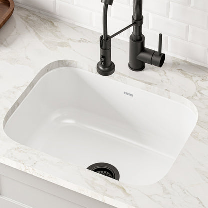 KRAUS Pintura 23" Enameled Stainless Steel Kitchen Sink in White - KEU12WHITE