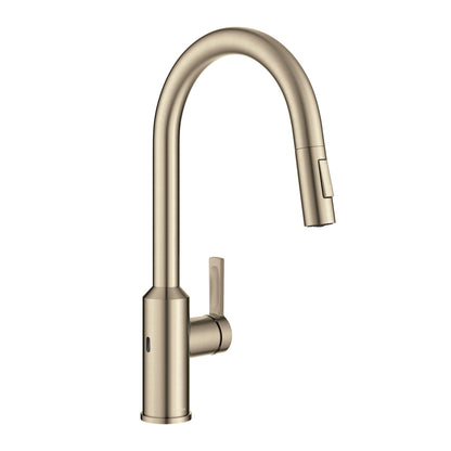 KRAUS Oletto Touchless Pull-Down Kitchen Faucet in Spot-Free Antique Champagne Bronze - KSF-2830SFACB