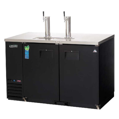 Everest - EBDS2-BB-24, Commercial 49" Back Bar Direct Draw Keg Refrigerator Cooler Beer Dispenser Beer Dispenser - EBDS2-BB-24