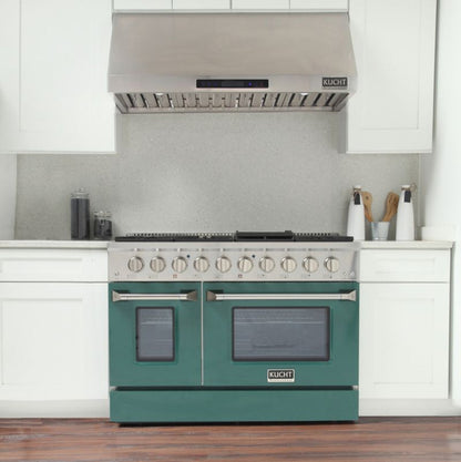 GREE  Kucht 48 Inch Professional KNG Series Natural Gas Stainless Steel Range with Green Oven Door - KNG481-G