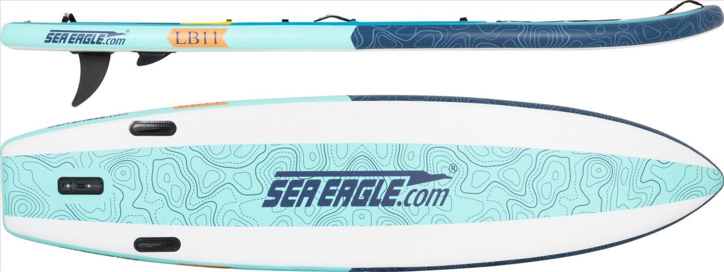 Sea Eagle LB11K_EP LongBoard 11 Inflatable Board Electric Pump Package New - LB11K_EP