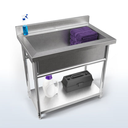 VIVO Life Finds by VIVO Stainless Steel Single Bowl Large Utility Sink - LF-US1SL
