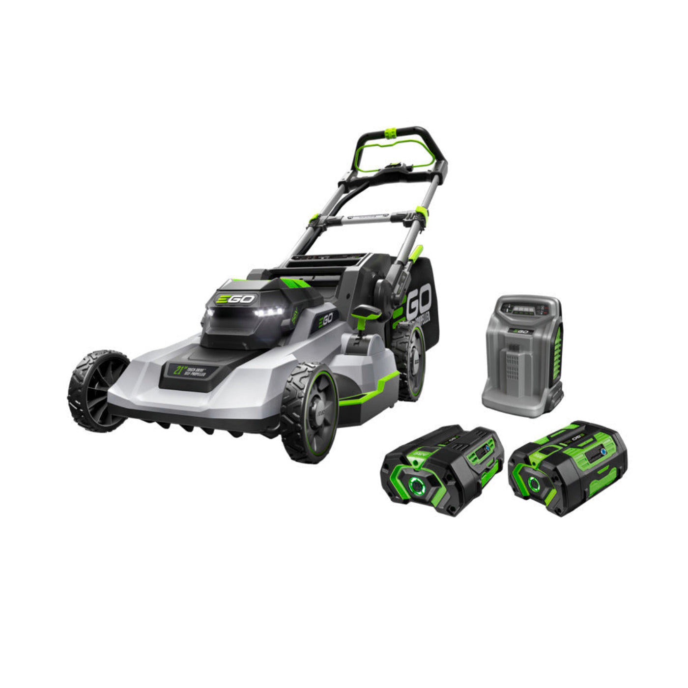 EGO Power+ 21” Self-Propelled Mower with Touch Drive with 4.0Ah + 6.0Ah Batteries and 550W Rapid Charger - LM2123SP-2
