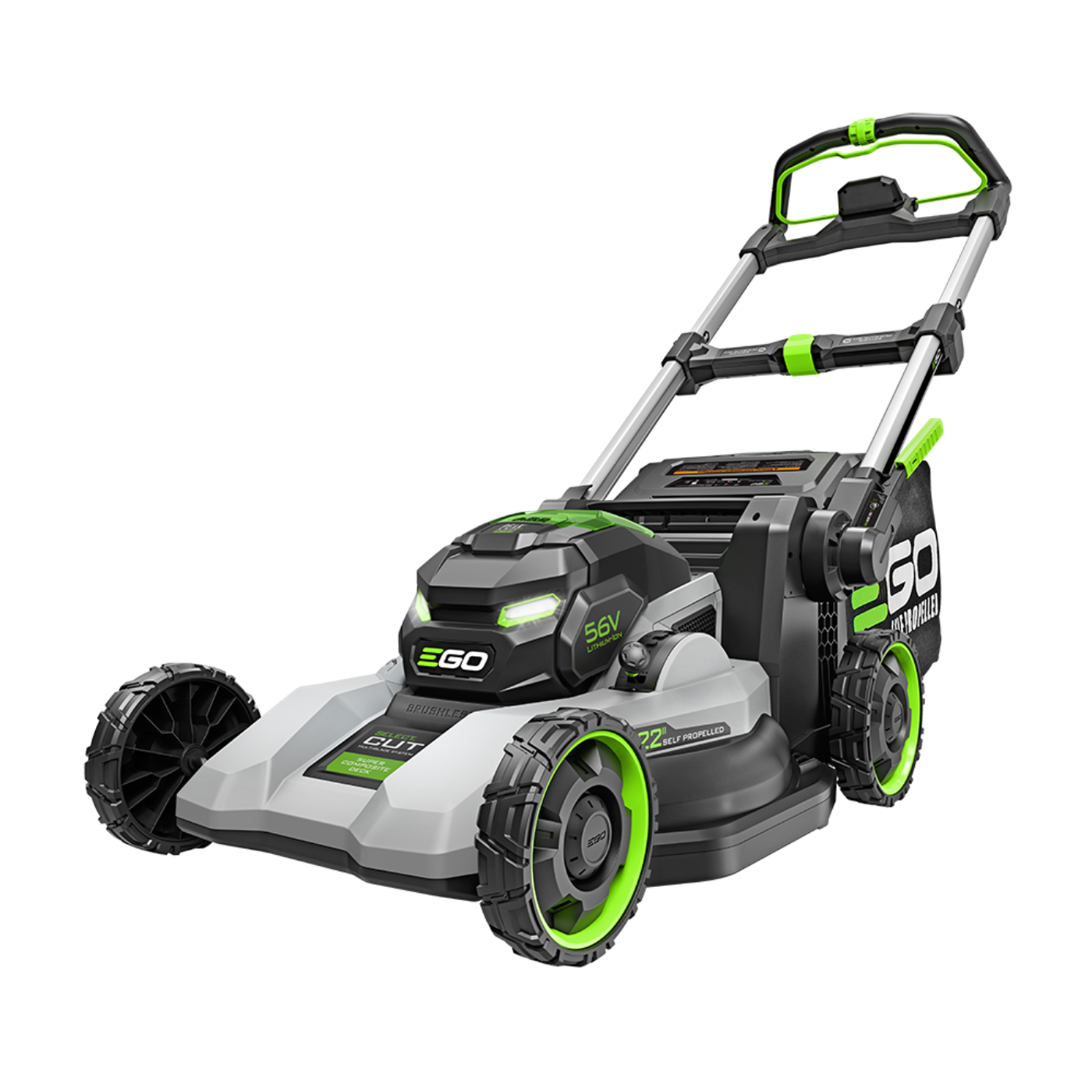 Ego Power+  22'' Super Composite Mower with Peak Power Includes Select Cut and Touch Drive Self-Propelled Systems with (2) 6Ah Batteries and Dual Port Charger - LM2244SP-2