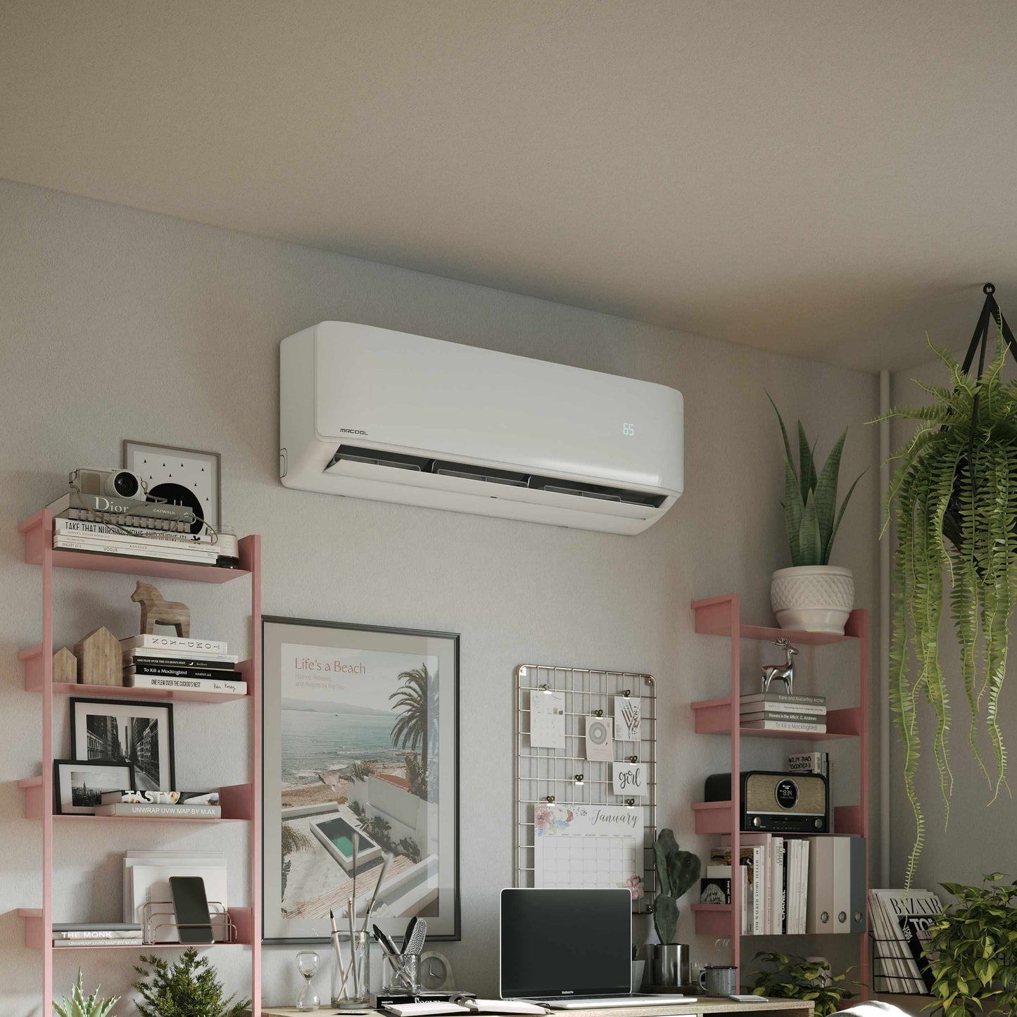 MRCOOL DIY 5th Gen Mini Split - 5-Zone 48,000 BTU Ductless Air Conditioner and Heat Pump Condenser with 24K + 9K + 9K + 6K + 6K Wall Mount Air Handlers - DIY5-5Z-48HP-24K9K9K6K6K