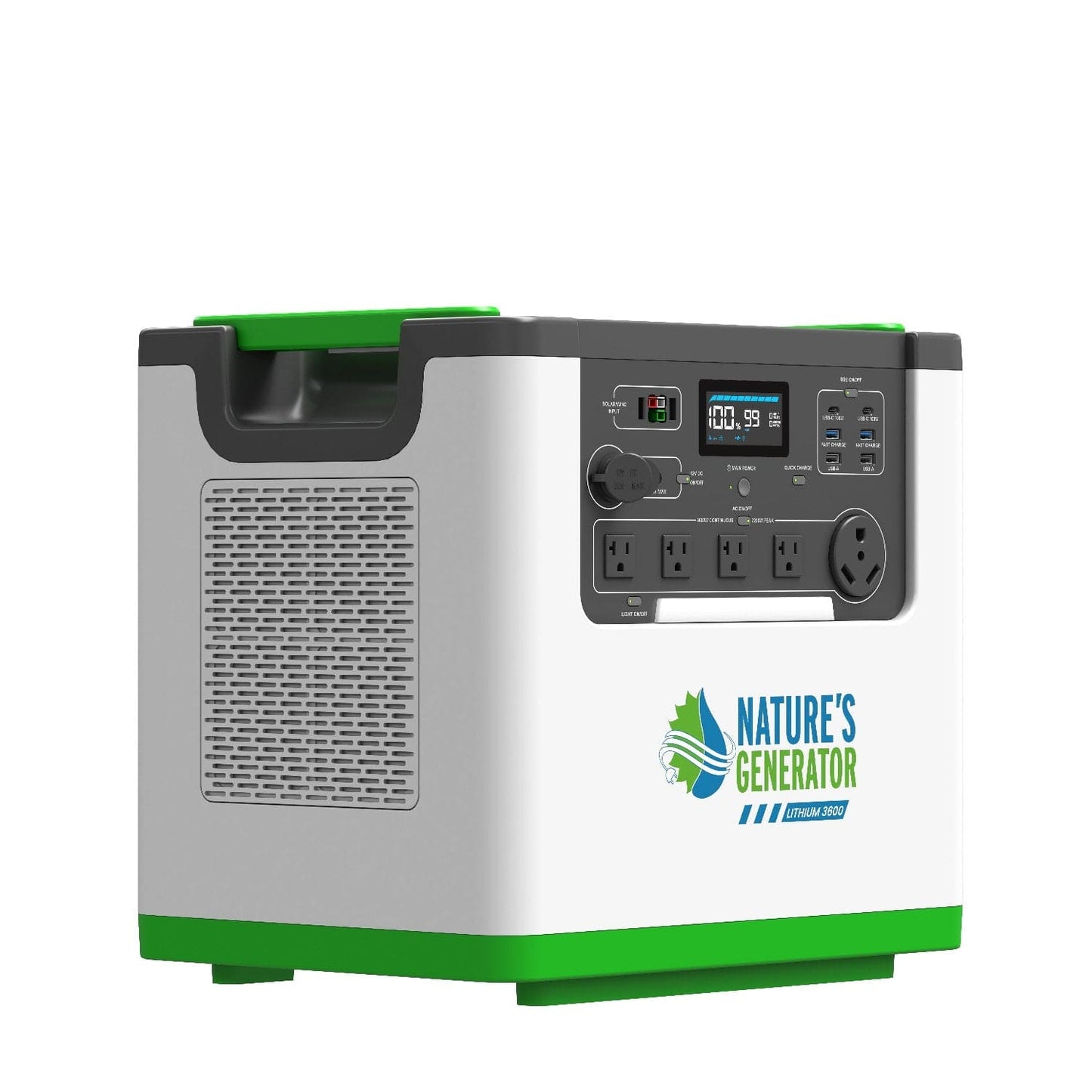 Nature's Generator Lithium 3600 Solar Generator - NGL36AUF2