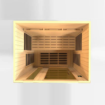 Dynamic Saunas Lugano 3 Person Low EMF Infrared Sauna (DYN-6336-02) - DYN-6336-02