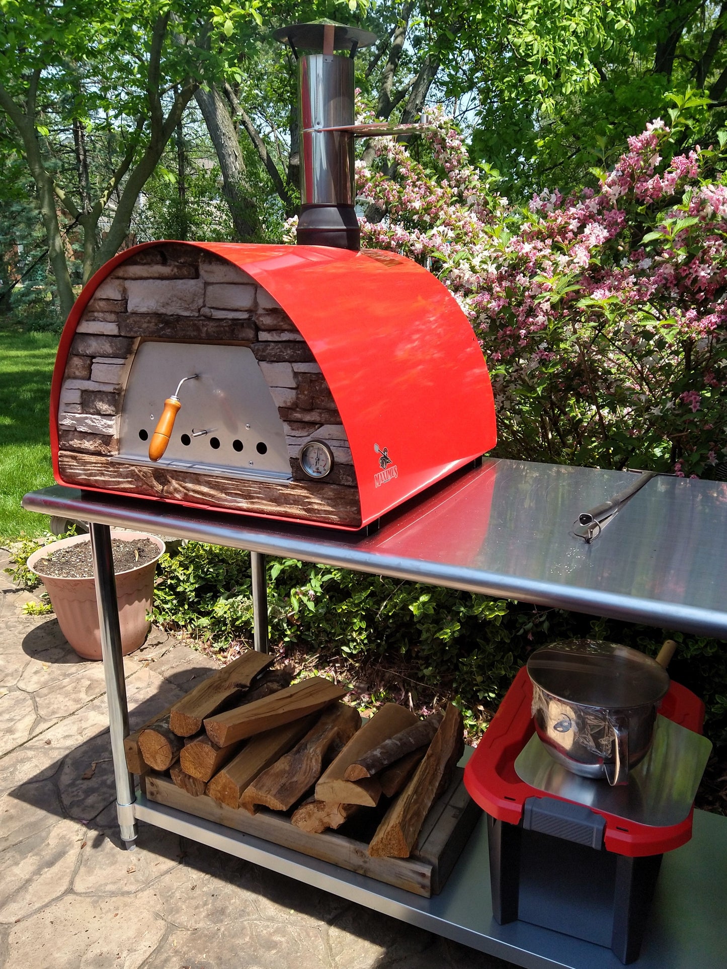 MAXIMUS MOBILE PIZZA OVEN RED **BEST SELLER**