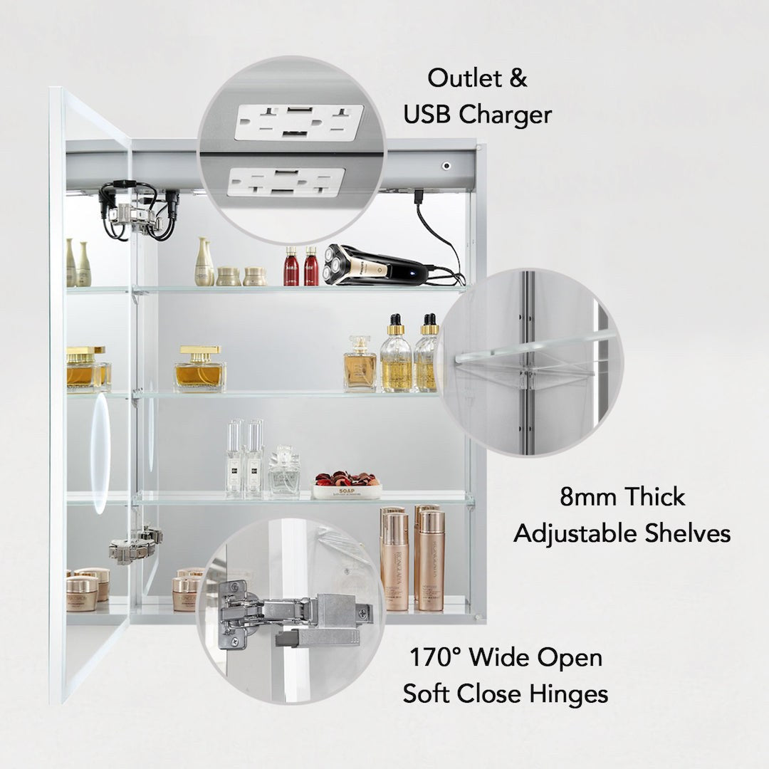 Blossom Asta – 20 Inches LED Medicine Cabinet - MCL2 2032L