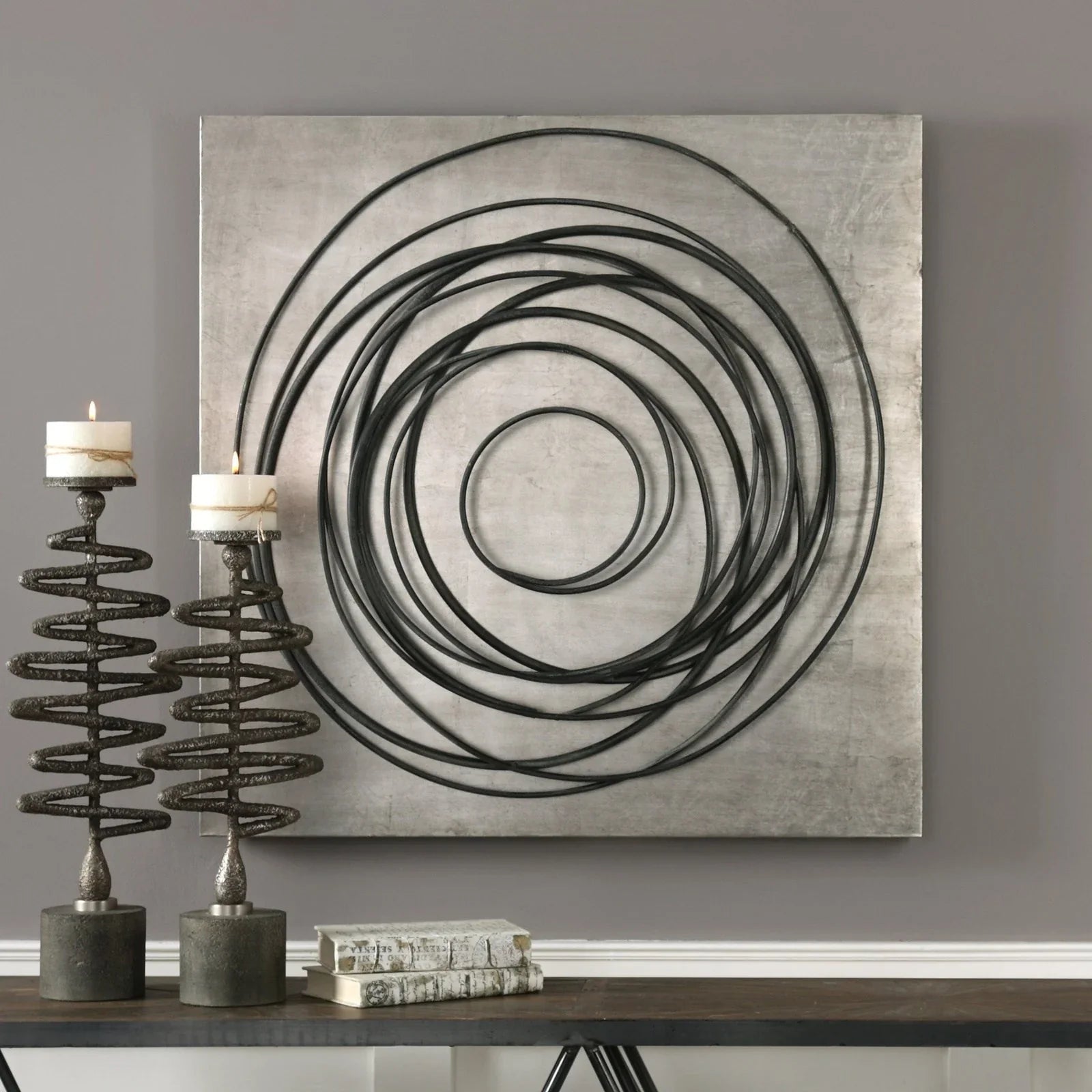 Uttermost Whirlwind Iron Coils Wall Art 04105
