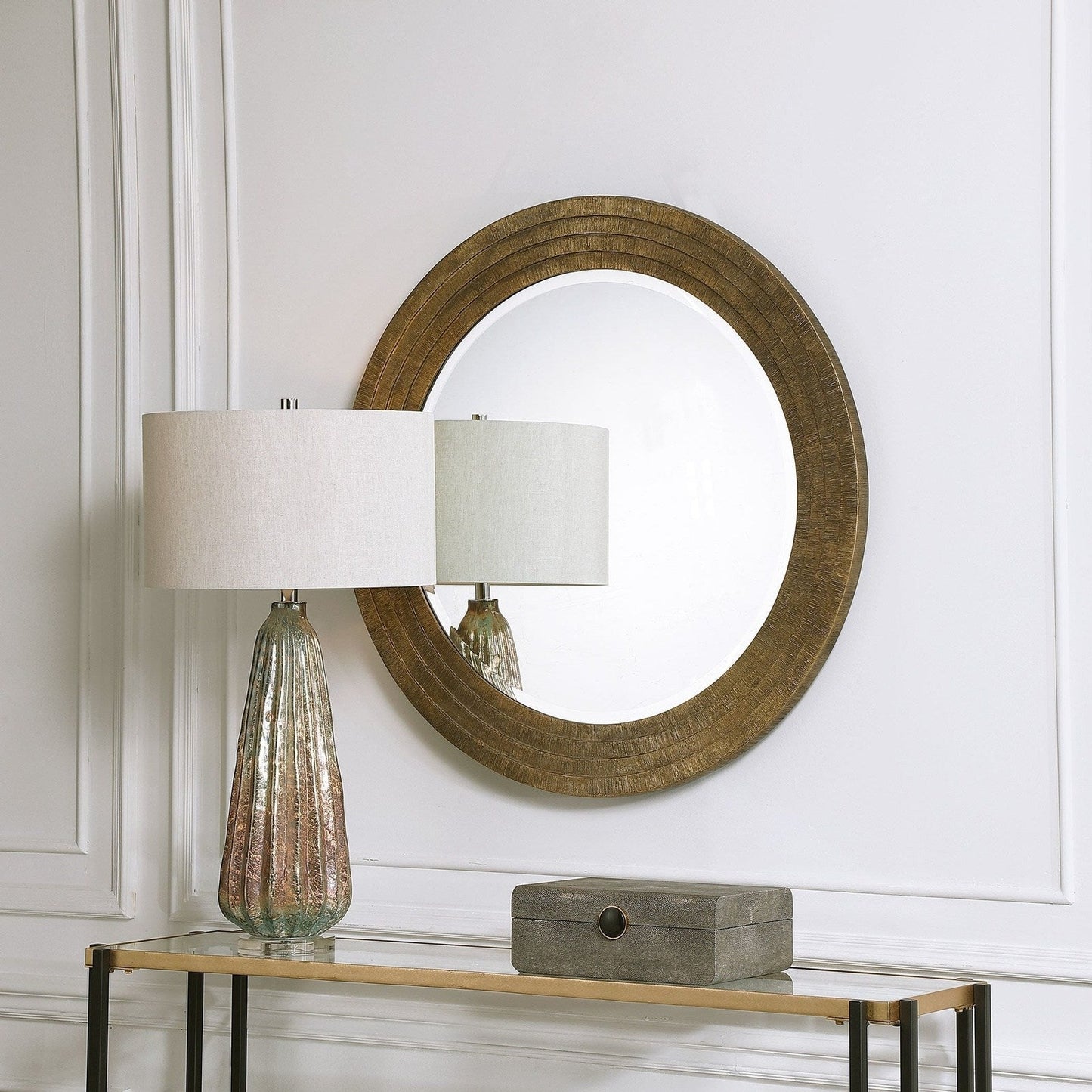 Uttermost Relic Aged Gold Round Mirror 09647 - 09647