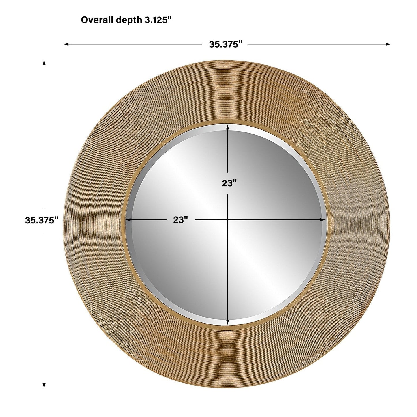 Uttermost Archer Gold Wire Round Mirror 09801 - 09801