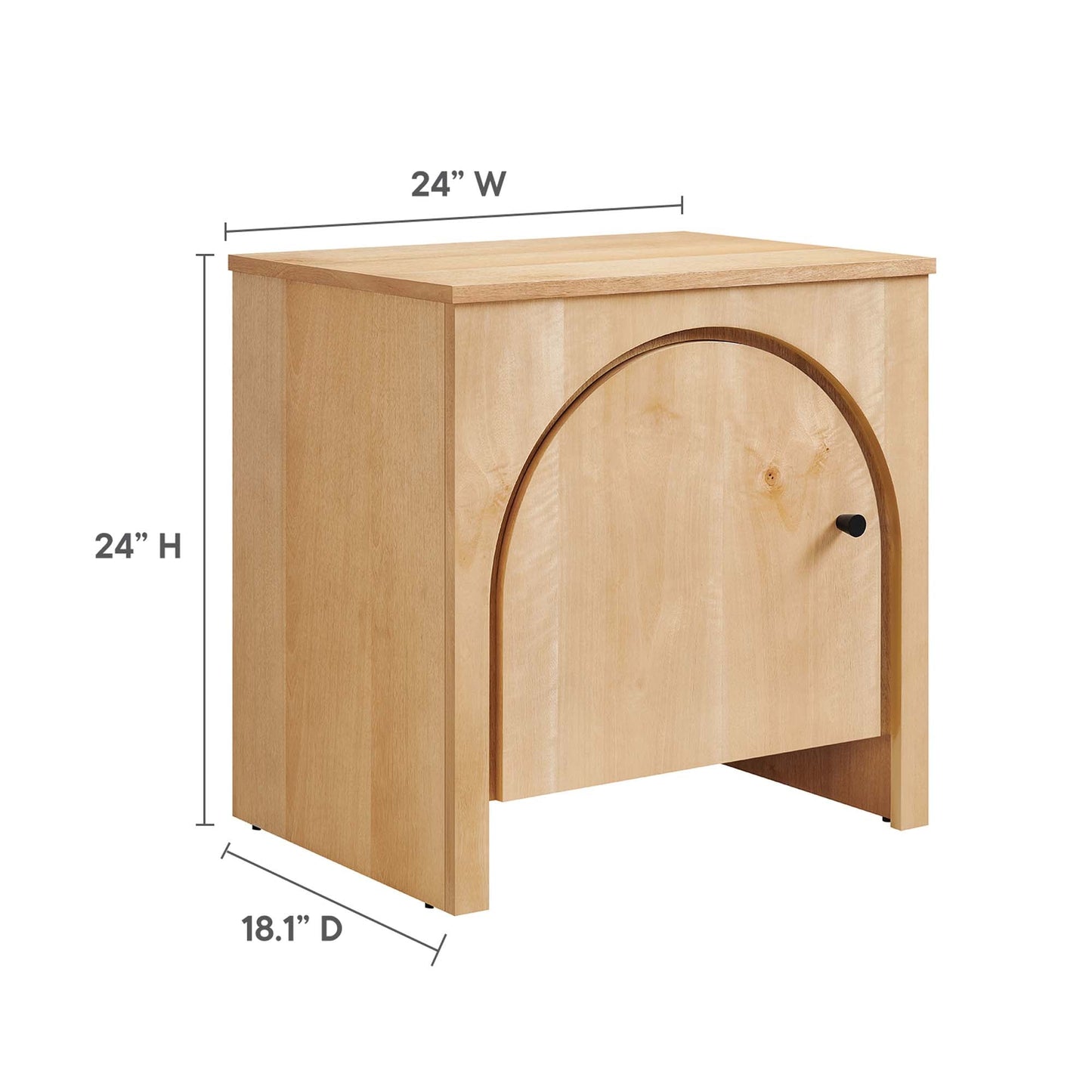 Modway furniture Appia Arched Door Nightstand - MOD-7109-OAK