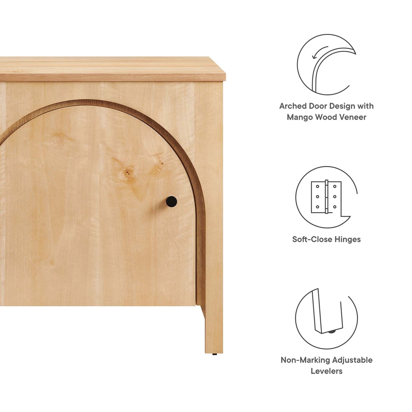 Modway furniture Appia Arched Door Nightstand - MOD-7109-OAK