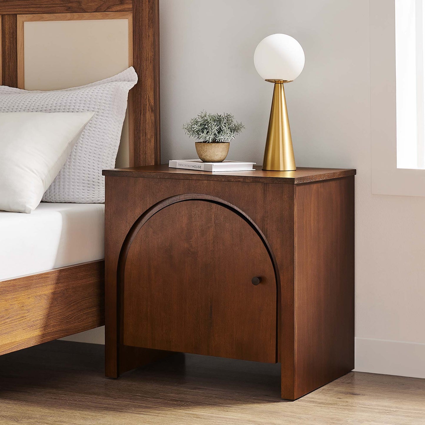 Modway furniture Appia Arched Door Nightstand - MOD-7109-OAK