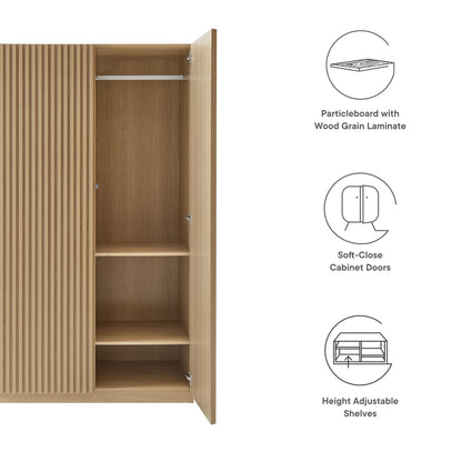 Modway Furniture Render 2-Door Wardrobe Closet - MOD-7182-WAL