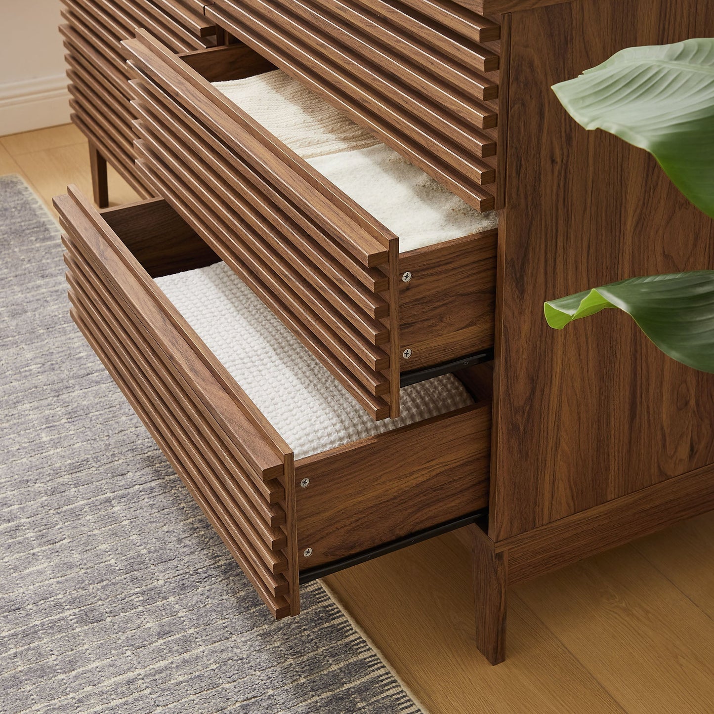 Modway Furniture Render 63” 6-Drawer Dresser - MOD-7200-WAL
