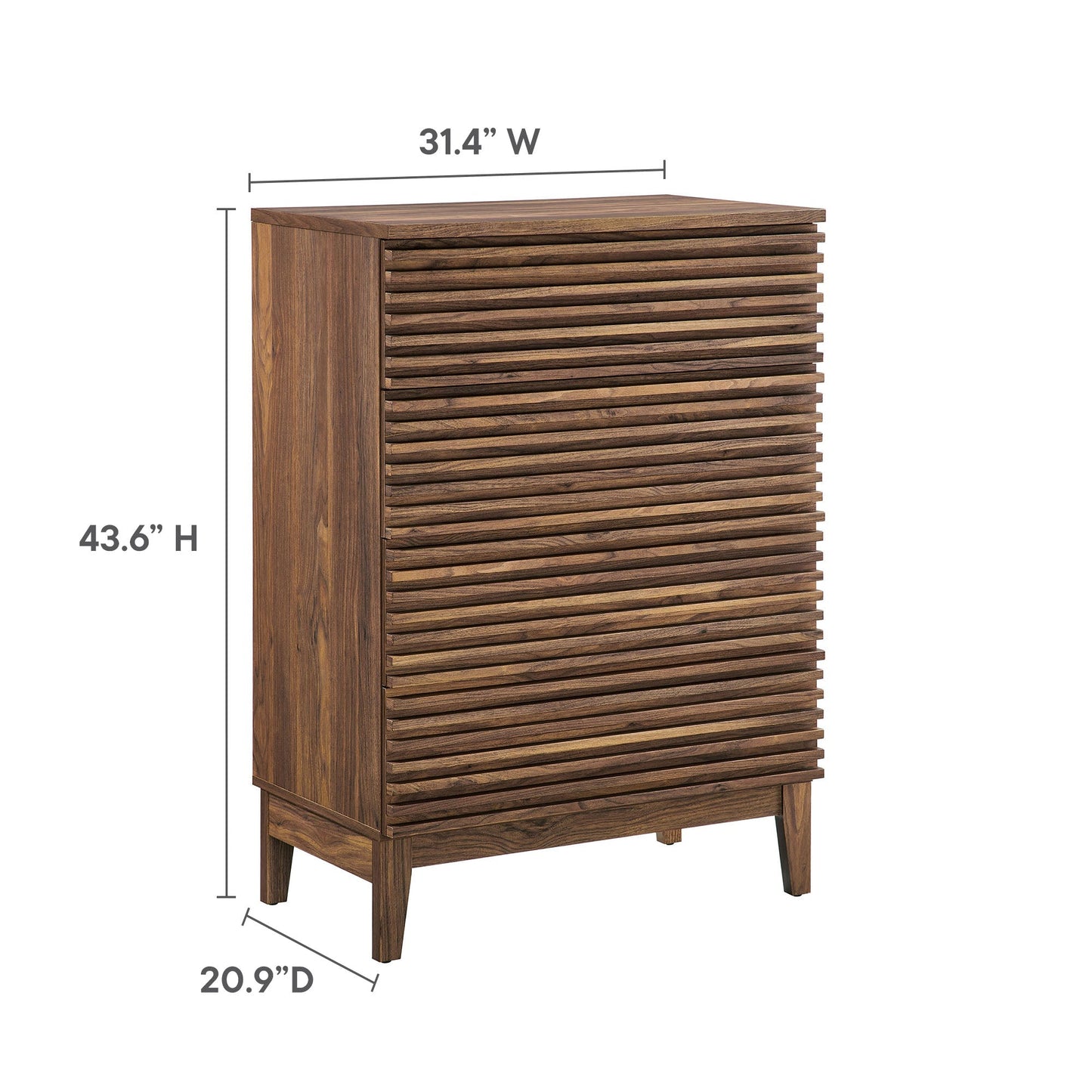 Modway Furniture Render 4-Drawer Chest - MOD-7202-WAL