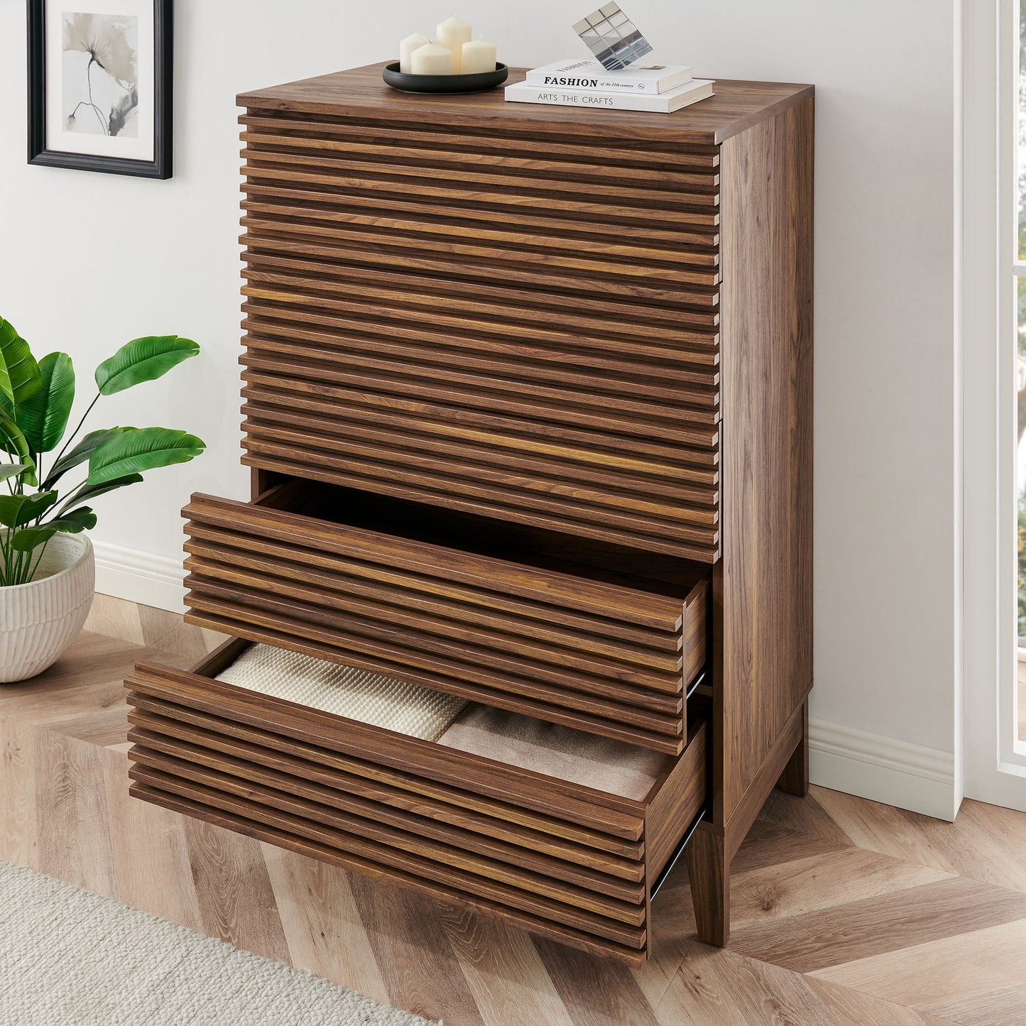 Modway Furniture Render 5-Drawer Chest - MOD-7203-WAL