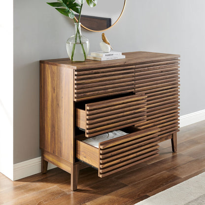 Modway Furniture Render 47” 6-Drawer Dresser - MOD-7204-WAL