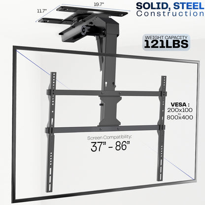 VIVO Electric Flip Down / Swivel Ceiling TV Mount - 37” to 86” Screens - MOUNT-E-FD85S