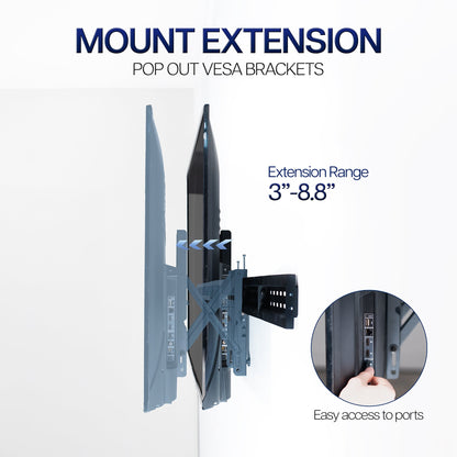 VIVO Pop-Out TV Video Wall Mounts (4 Pack) - 37" to 90" Screens - MOUNT-VW90-4