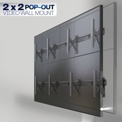 VIVO Pop-Out TV Video Wall Mounts (4 Pack) - 37" to 90" Screens - MOUNT-VW90-4