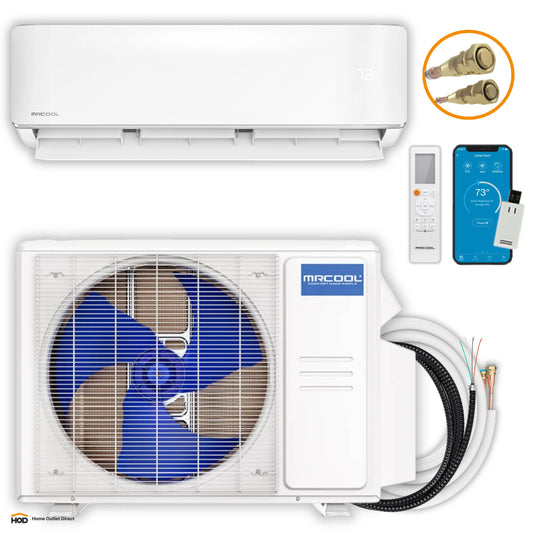MRCOOL DIY 5th Gen E Star 24,000 BTU Single Zone Mini Split Complete System with 25 Ft. Line Set, 230V  - DIY-24-HP-WM-230D25-O