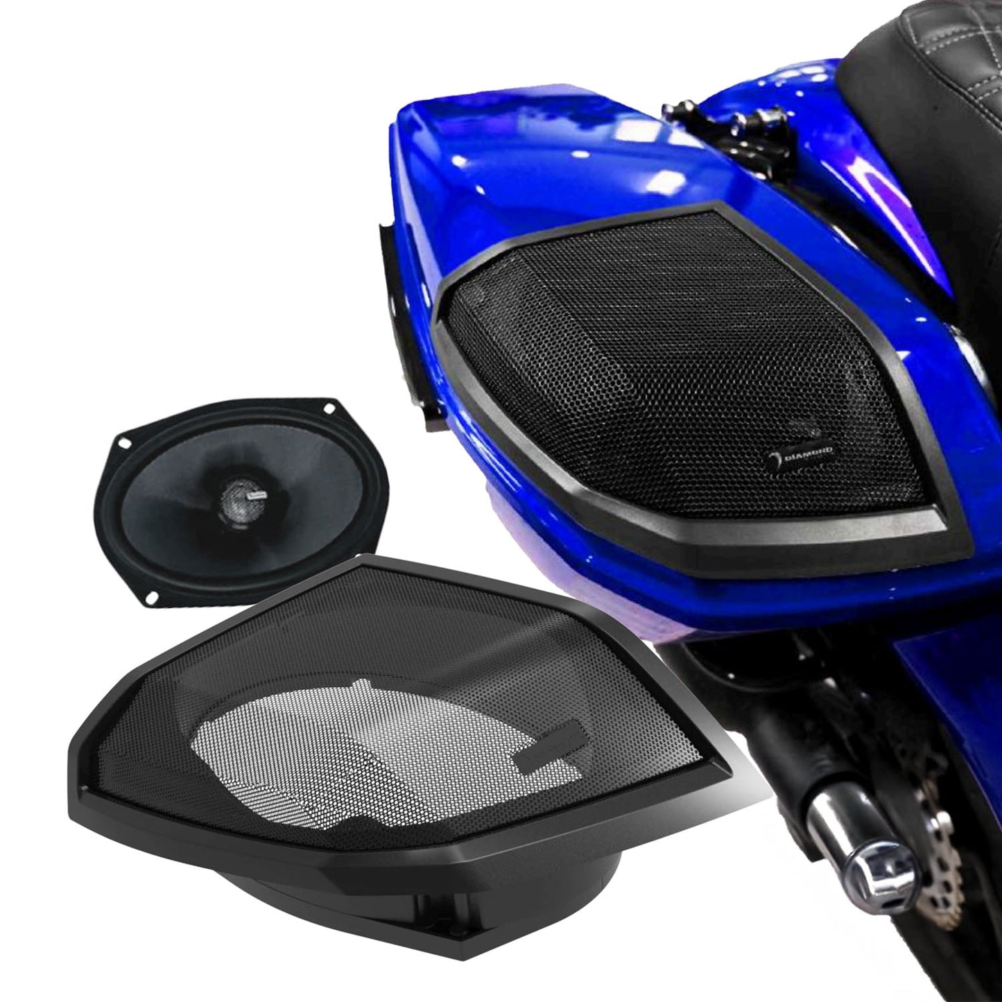 Diamond Audio 2024+ Harley Davidson Cut-In Lid Kit with MS69CX Speakers (4Ω) - MSMS694LK24