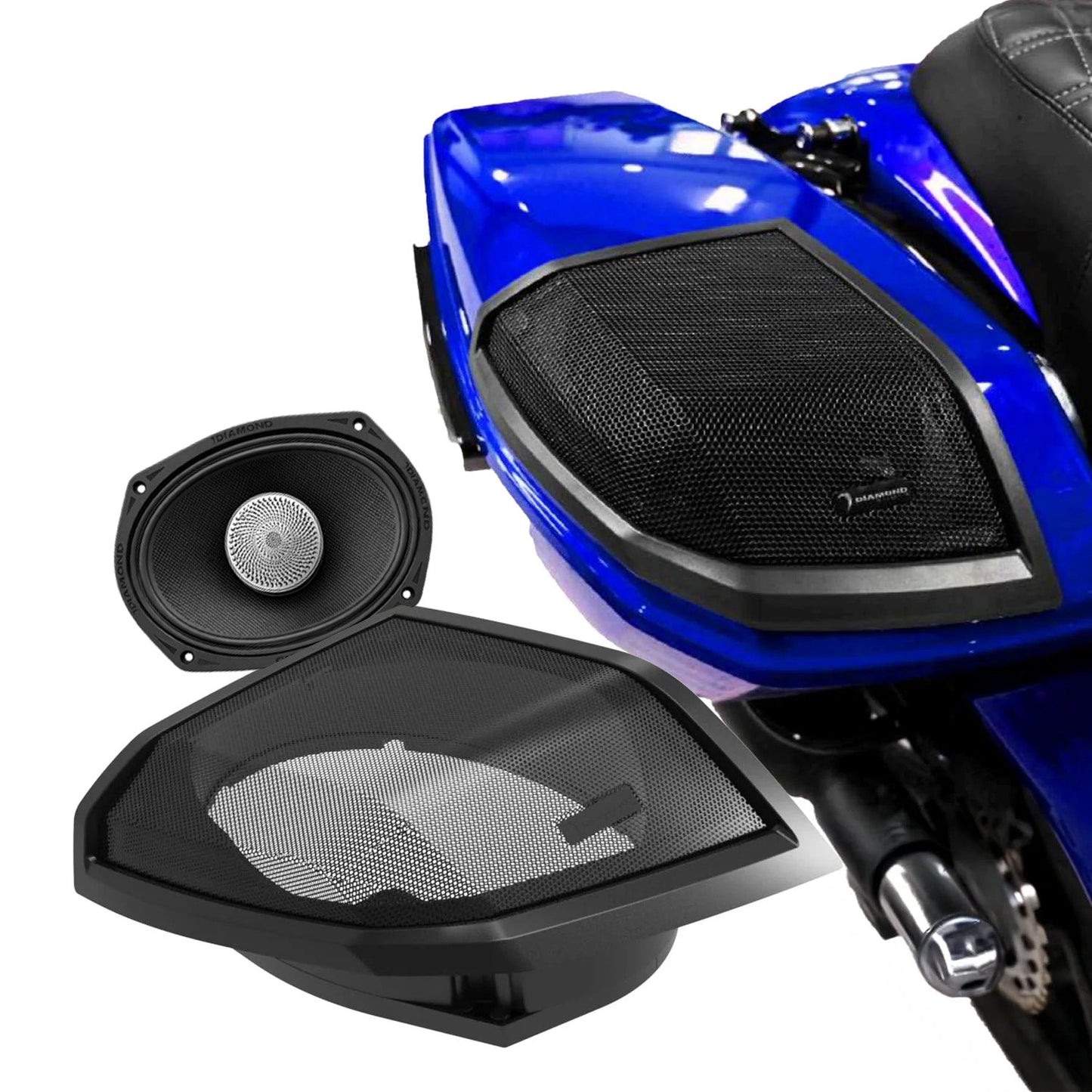 Diamond Audio 2024+ Harley Davidson Cut In Speaker Lid Kit with MS692NEO2 Speakers (2Ω) - MS692NEO2LK24