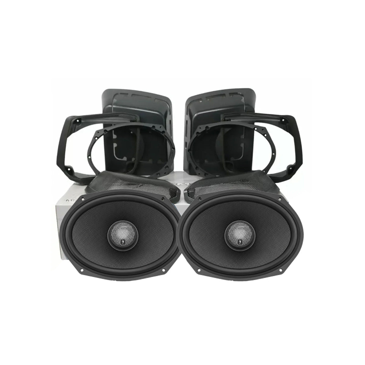 Diamond Audio 1998-2013 Harley Davidson Cut In Speaker Lid Kit with HXM69F2BK (2Ω) - MSHXM69F2BKLK13