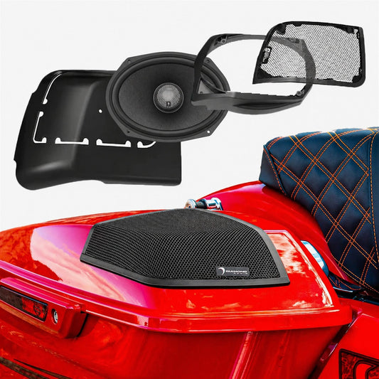 Diamond Audio 2014-2023 Harley Davidson Cut In Speaker Lid Kit with HXM69F2BK (2Ω) - MSHXM69F2BKLK