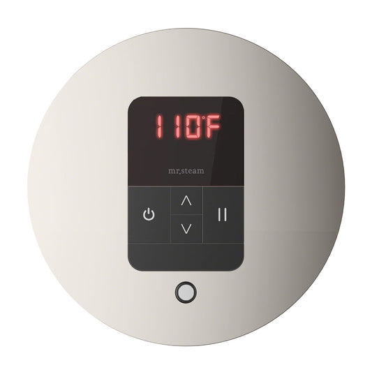Mr. Steam MSITEMPORD-PN - iTempo Round Steam Shower Control - Polished Nickel - MSITEMPORD-PN