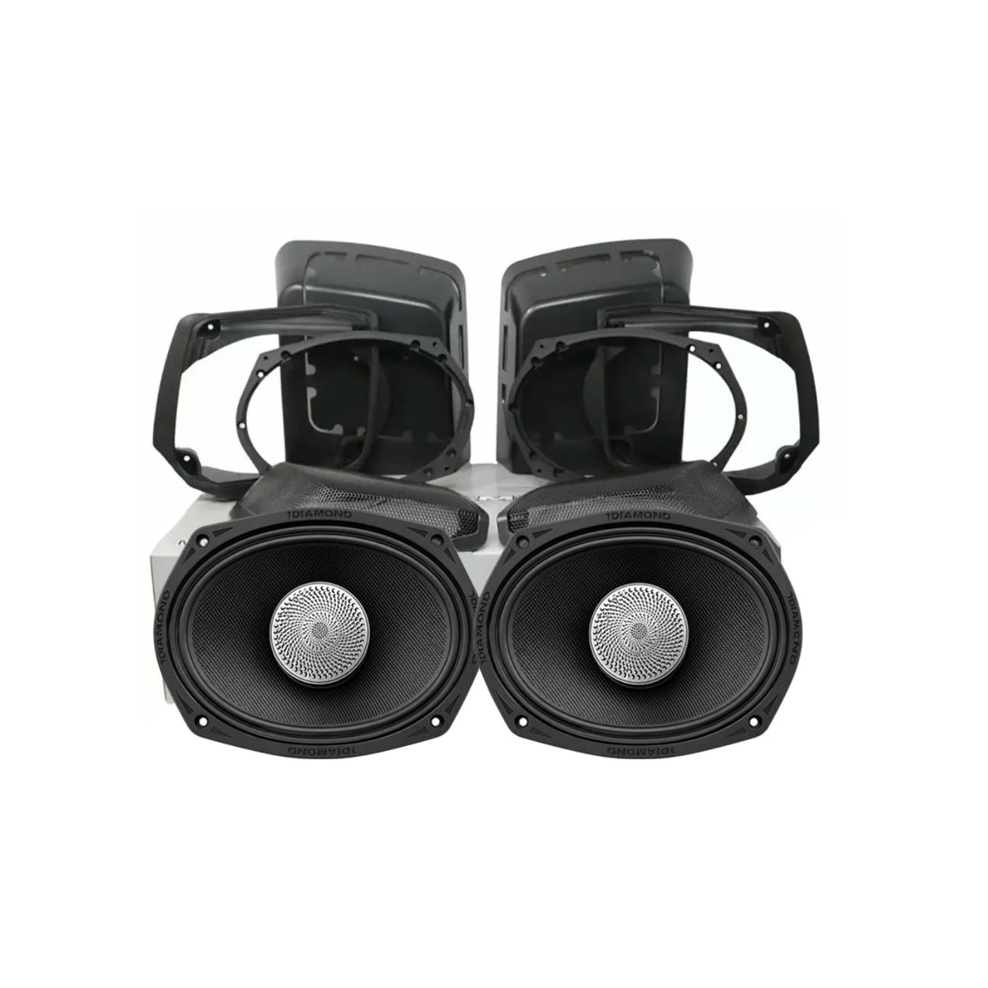 Diamond Audio 1998-2013 Harley Davidson Cut In Speaker Lid Kit with MS692NEO2 Speakers (2Ω) - MSMS692NEO2LK13