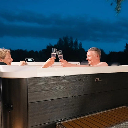 MSpa Square Bubble Spa w/Hard Exterior, Soft Lining Interior, & Hydro Jets, Oslo - 277