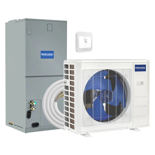 MRCOOL VersaPro 2nd Gen Central Split System with 30K BTU, 2.5 Ton, 17 SEER2, Central Ducted Condenser and Ducted Air Handler with 35 Ft. R-454B No-Vac Lineset  - MVP-30-HP-230A35