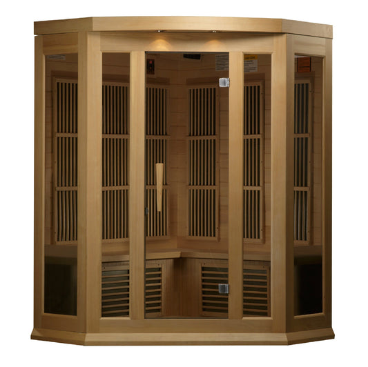 Golden Designs 3 Person Low EMF FAR IR Sauna (MX-K356-01) - MX-K356-01 Hemlock