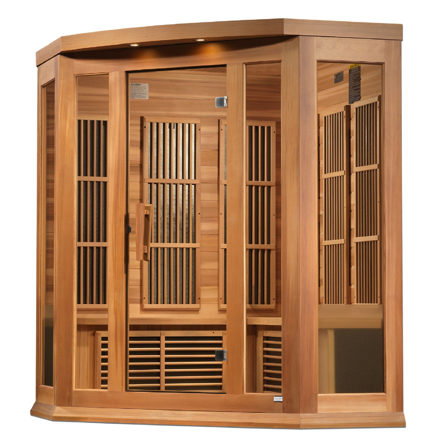 Golden Designs  3 Person Corner Near Zero EMF FAR IR Sauna - MX-K356-01-ZF CED
