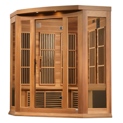 Golden Designs  3 Person Corner Near Zero EMF FAR IR Sauna - MX-K356-01-ZF CED