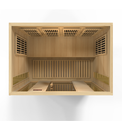 Golden Designs  4 Person Low EMF FAR IR Sauna  - MX-K406-01 Hemlock