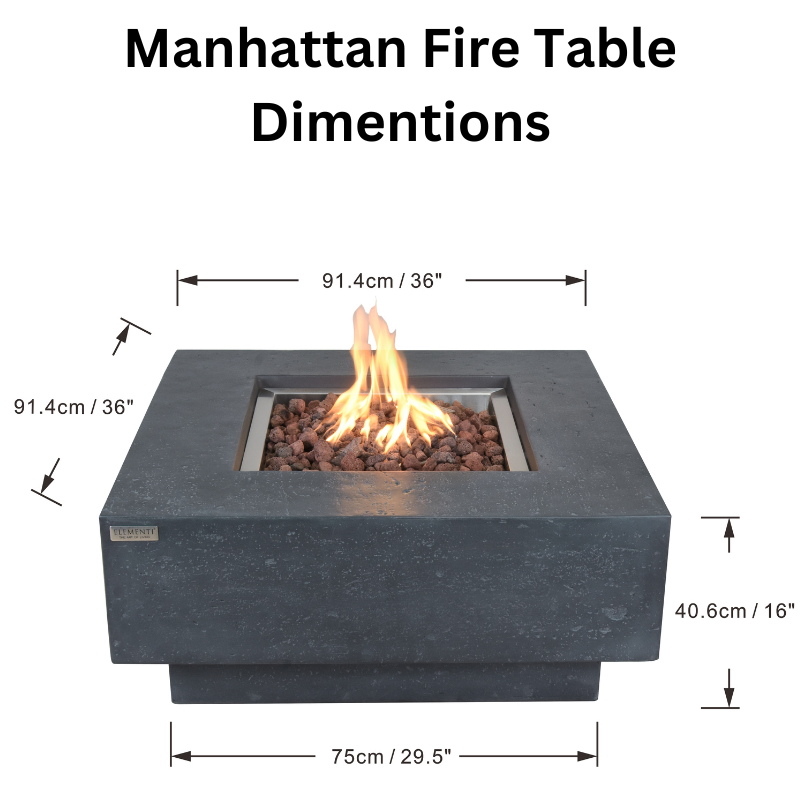 Elementi Manhattan Fire Table