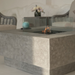 Manhattan Ethanol Fire Table corner Gray