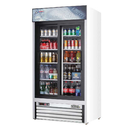 Everest - EMGR33. Commercial 39" 2 Sliding Glass Door Merchandiser Refrigerator 33 cu.ft. - EMGR33