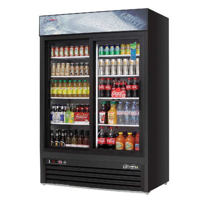 Everest - EMGR48B, Commercial 53" 2 Sliding Glass Door Merchandiser Refrigerator 48 cu.ft. - EMGR48B