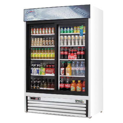 Everest - EMGR48, Commercial 53" 2 Sliding Glass Door Merchandiser Refrigerator 48 cu.ft. - EMGR48