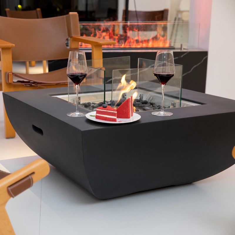 Modeno Aurora Ethanol Fire Table Side