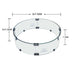 Modeno Round Wind Screen Dimension